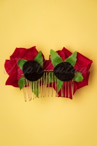 Banned Retro - Be My Valentine Hairpin Années 50 en Rouge 4
