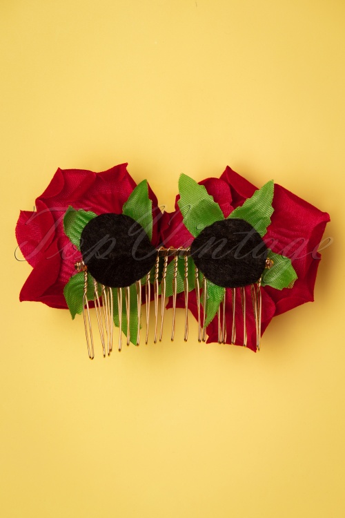 Banned Retro - 50s Be My Valentine Hairpin in Red 4