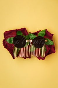 Banned Retro - 50s Be My Valentine Hairpin in Burgundy 4
