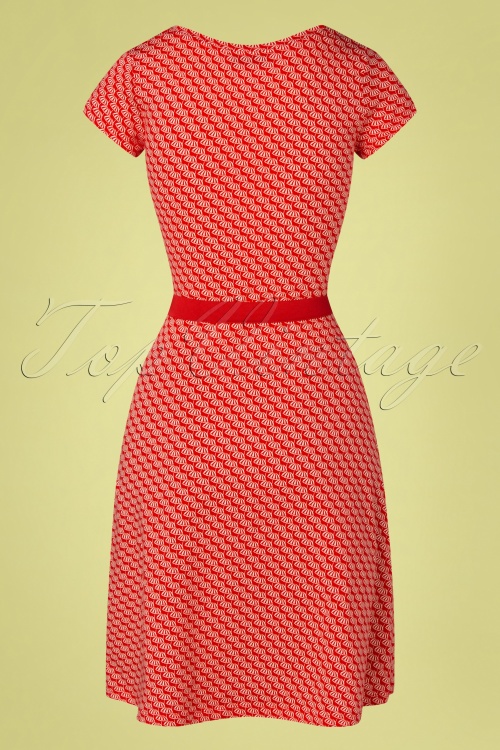 Mademoiselle YéYé - 60s Oh Yeah Sunbrellas Dress in Red 2