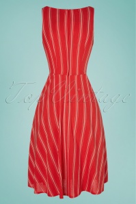 Banned Retro - Sailor Stripes Swing-Kleid in Rot 2