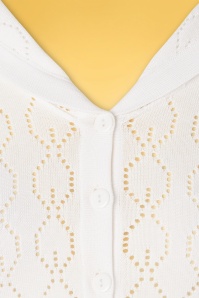 Banned Retro - 50s Miss Independent Cardigan in White 3