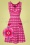 Tante Betsy - Retro Gänseblümchen-A-Linien-Kleid in Pink 2