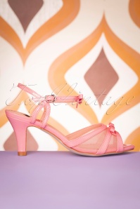 Banned Retro - 50s Sheer Rapture High Heeled Sandals in Blush 5