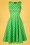 Carly Polkadot Swing Dress Années 50 en Vert et Blanc