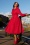 Miss Candyfloss - Lorily Rose Swing Trenchcoat in Rot und Blumen 2
