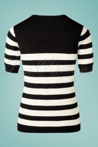 Banned Alternative - 50s Sailor Stripe Jumper in Black and White 2