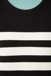 Banned Alternative - Sailor Stripe Pullover in Schwarz und Weiß 3