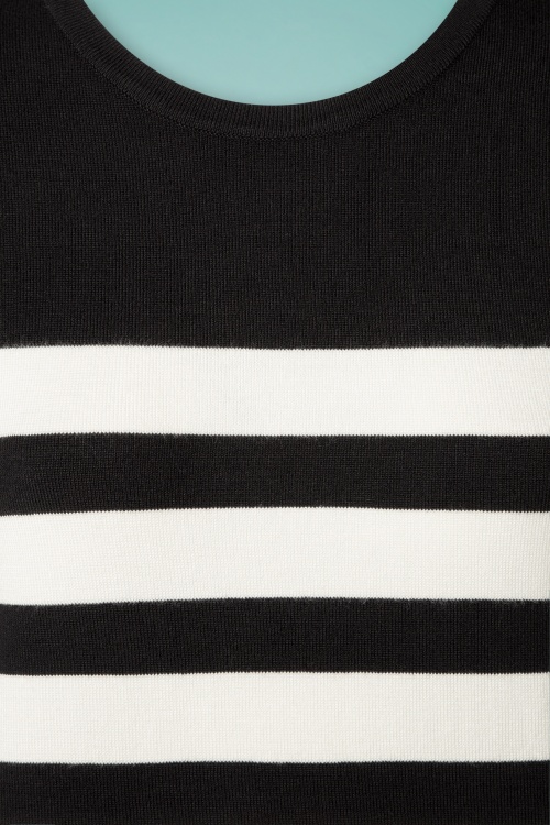 Banned Alternative - Sailor Stripe Pullover in Schwarz und Weiß 3