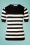 Banned Alternative - Sailor Stripe Jumper Années 50 en Noir et Blanc