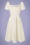 Classy and Sassy Fit and Flare Swing Dress Années 50 en Blanc