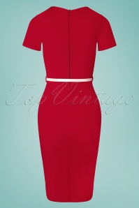 Vintage Chic for Topvintage - 50s Kayla Pencil Dress in Lipstick Red 3