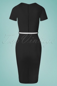 Vintage Chic for Topvintage - 50s Kayla Pencil Dress in Black 3