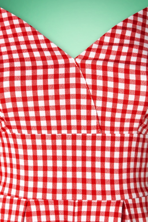 50s Cindy Playsuit in Red Gingham