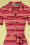 Bakery Ladies - Tulsa Striped Polo Dress Années 60 en Bordeaux 3