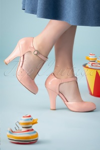 Lola Ramona ♥ Topvintage - 50s June Mary Go Round Patent Pumps in Nude 4
