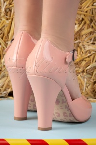 Lola Ramona ♥ Topvintage - 50s June Mary Go Round Patent Pumps in Nude 6
