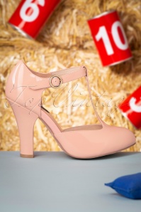 Lola Ramona ♥ Topvintage - 50s June Mary Go Round Patent Pumps in Nude 5