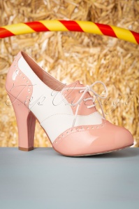 Lola Ramona ♥ Topvintage - 50s June Cotton Candy Shoe Booties in Ivory and Nude 2