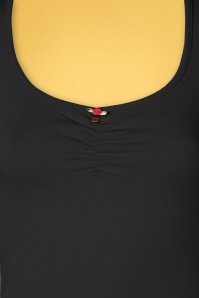 Blutsgeschwister - 50s Logo Feminin Short Sleeve Top in Black 3