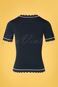 4FunkyFlavours - 60s Our Love's in Danger Top in Navy 4