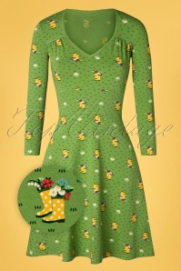Blutsgeschwister - 60s Honest Bee Dress in Yellow Wellys 2