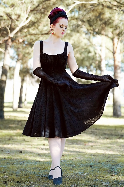 Timeless - 50s Bianca Swing Dress in Black 5