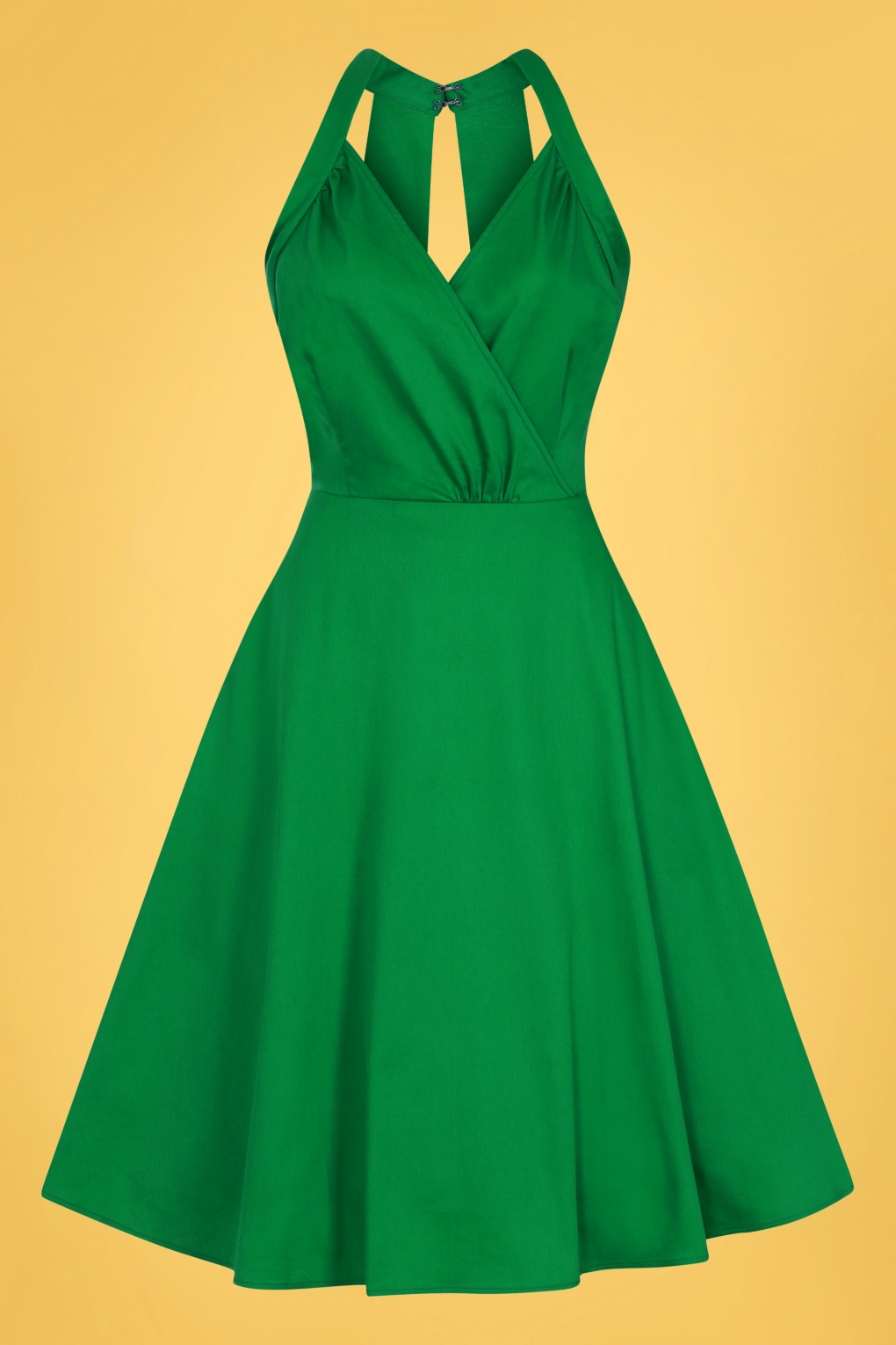 Collectif Clothing - Hadley effen swing jurk in groen