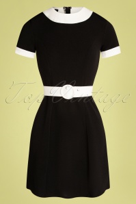 Unique Vintage - Smak Parlour Show Stealer jurk in zwart en wit 2