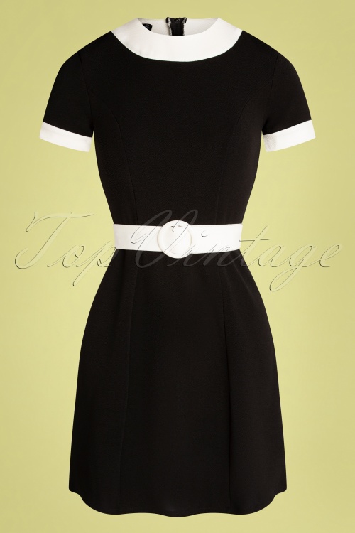 Unique Vintage - 60s Smak Parlour Show Stealer Dress in Black and White 2