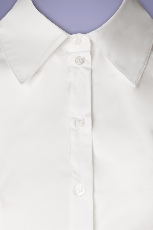 Unique Vintage - Smak Parlour Go-Getter Bluse in Weiß 3
