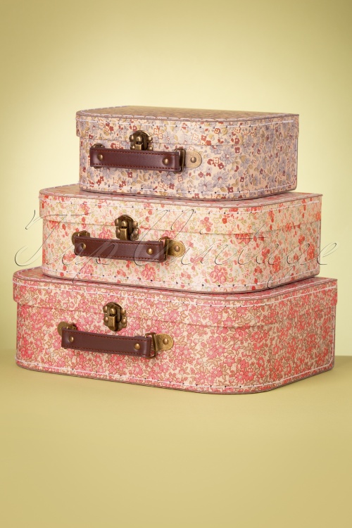 Sass & Belle - Vintage Floral Suitcase Set Années 50