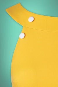Glamour Bunny - 50s Fiona Pencil Dress in Sunny Yellow 6