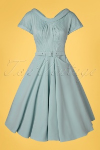 Miss Candyfloss - Lorin Minty swing jurk in ijsblauw 2