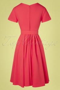 Miss Candyfloss - TopVintage exclusive ~ 50s Manine Bo Swing Dress in Coral Pink 5