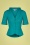 Miss Candyfloss - Shera Blazer Jacket Années 50 en Turquoise 2