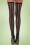 Rouge Royale - Veronica Vertical Stripe Stockings en Noir