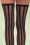 Rouge Royale - Veronica Vertical Stripe Stockings en Noir 2