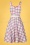 Vixen - Vita Rainbow Tartan swing jurk in wit 3