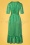 Smashed Lemon - 70s Leila Glitter Floral Maxi Dress in Green 3