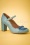 La Veintinueve - Penelope Leather Pumps Années 60 en Bleu Glacier 2