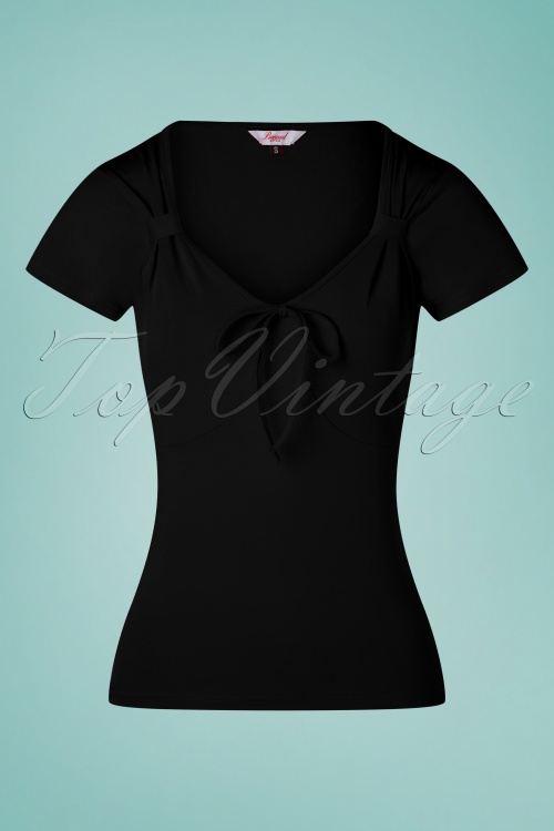Banned 36251 Top Black Bow 20210311 003W
