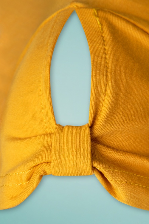 Banned Retro - 50s Sweet Summer Top in Mustard 4