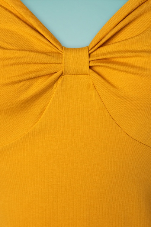 Banned Retro - 50s Sweet Summer Top in Mustard 3