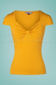 Banned Retro - 50s Sweet Summer Top in Mustard