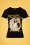 Girl Gang T-Shirt Années 50 en Noir