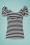 Queen Kerosin - U Boat Striped T-Shirt Années 50 en Noir et Blanc 2