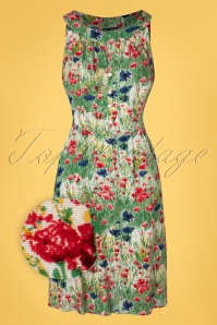 Pretty Vacant - 60s Esme Wild Flower Dress in Multi 2