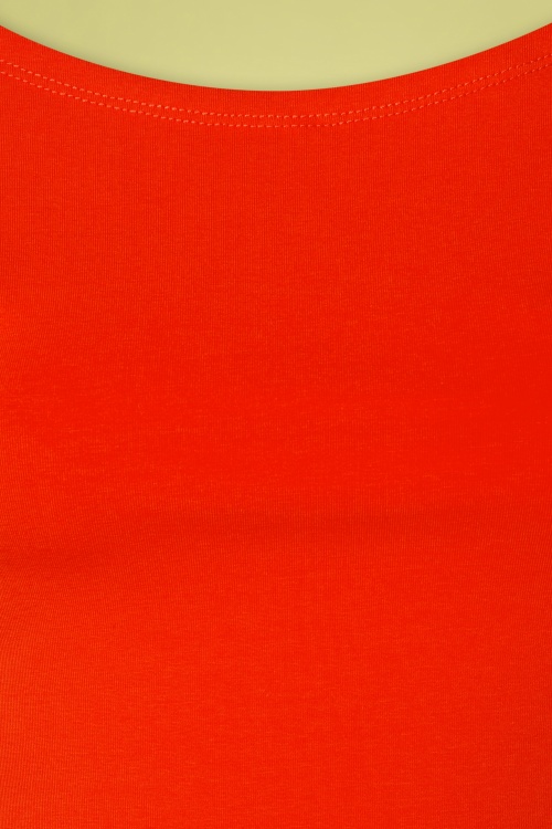 Queen Kerosin - U Boat T-Shirt Années 50 en Orange Tango 3
