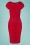 Kim Pencil Dress Années 50 en Rouge Vif